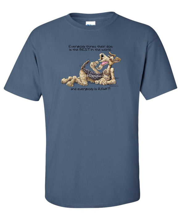 Airedale Terrier - Best Dog in the World - T-Shirt