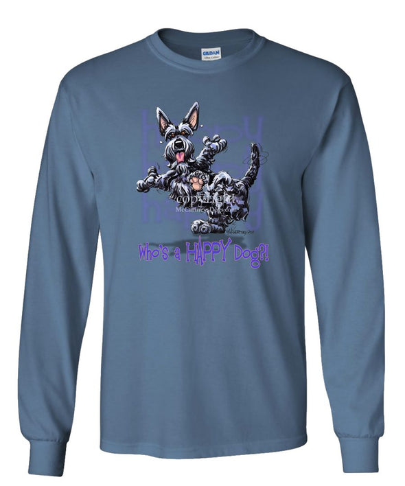 Scottish Terrier - Who's A Happy Dog - Long Sleeve T-Shirt
