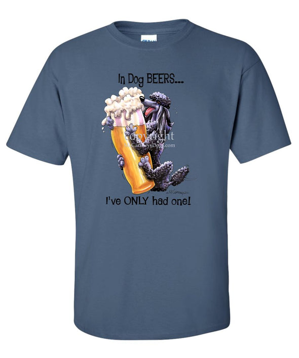 Poodle  Black - Dog Beers - T-Shirt