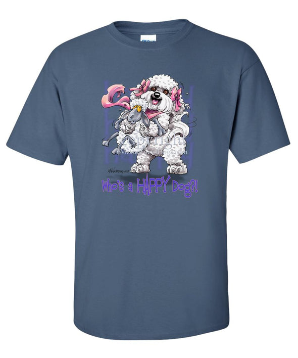 Bichon Frise - Who's A Happy Dog - T-Shirt