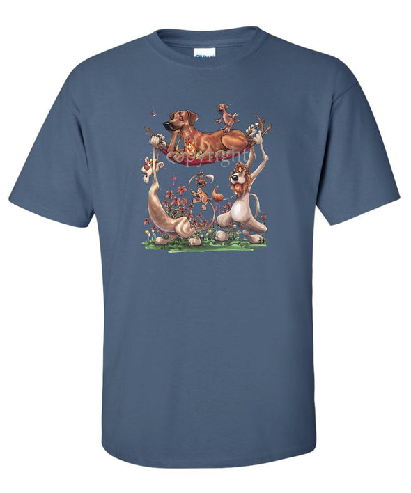 Rhodesian Ridgeback - Lions Carrying - Caricature - T-Shirt