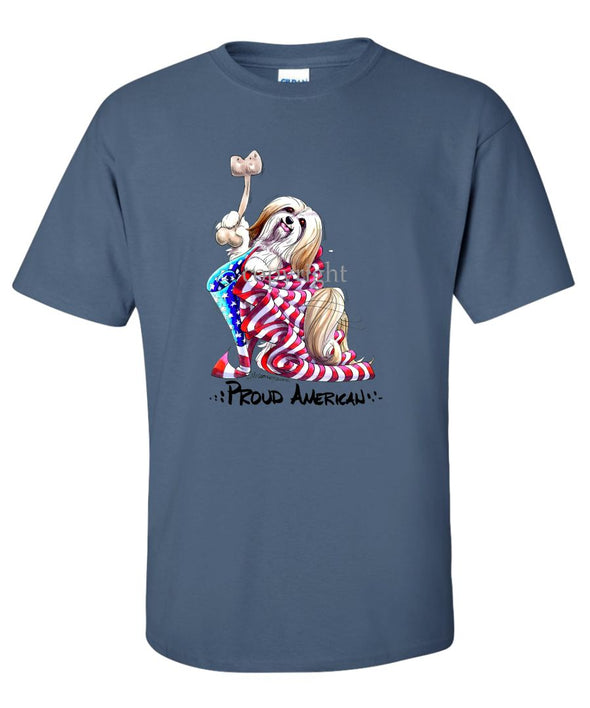 Lhasa Apso - Proud American - T-Shirt