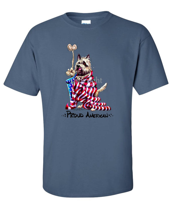 Cairn Terrier - Proud American - T-Shirt