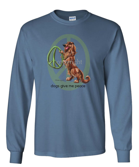 Dachshund  Longhaired - Peace Dogs - Long Sleeve T-Shirt