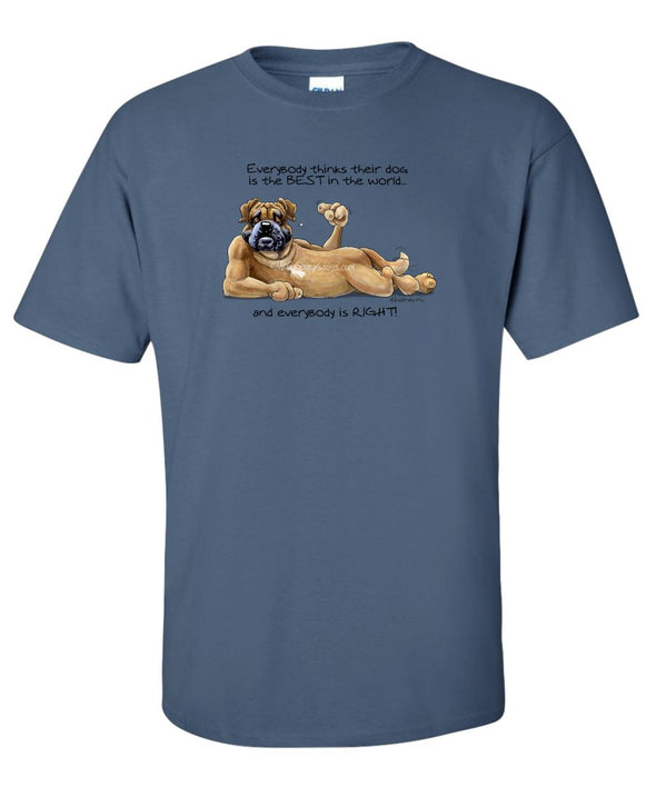 Bullmastiff - Best Dog in the World - T-Shirt