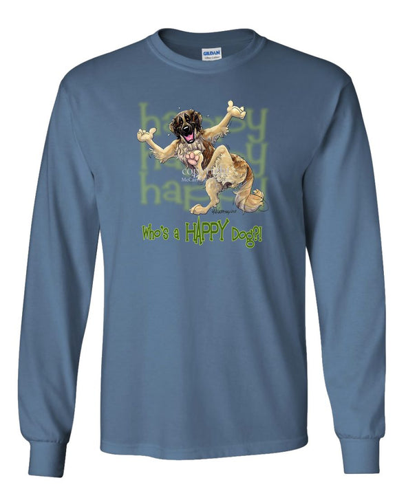 Leonberger - Who's A Happy Dog - Long Sleeve T-Shirt