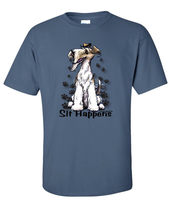 Wire Fox Terrier - Sit Happens - T-Shirt