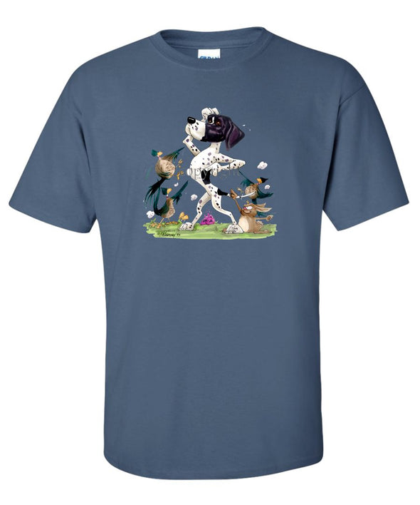 Pointer - Pheasants Pointing - Caricature - T-Shirt