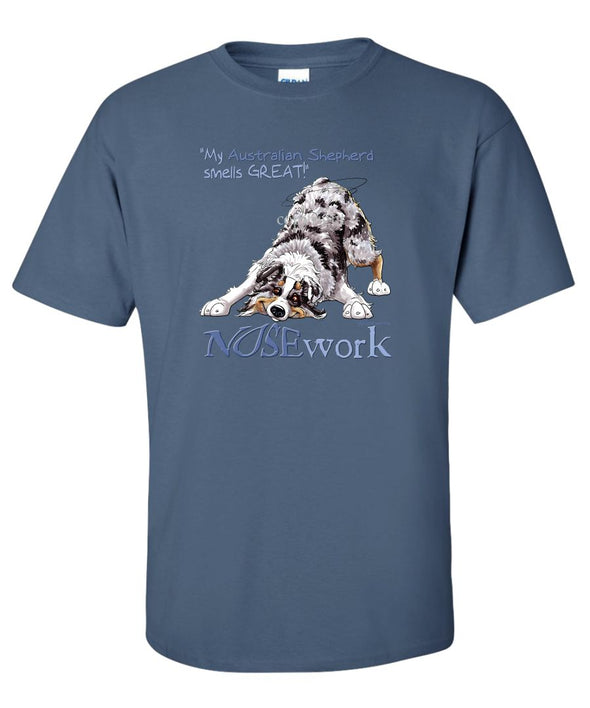 Australian Shepherd  Blue Merle - Nosework - T-Shirt