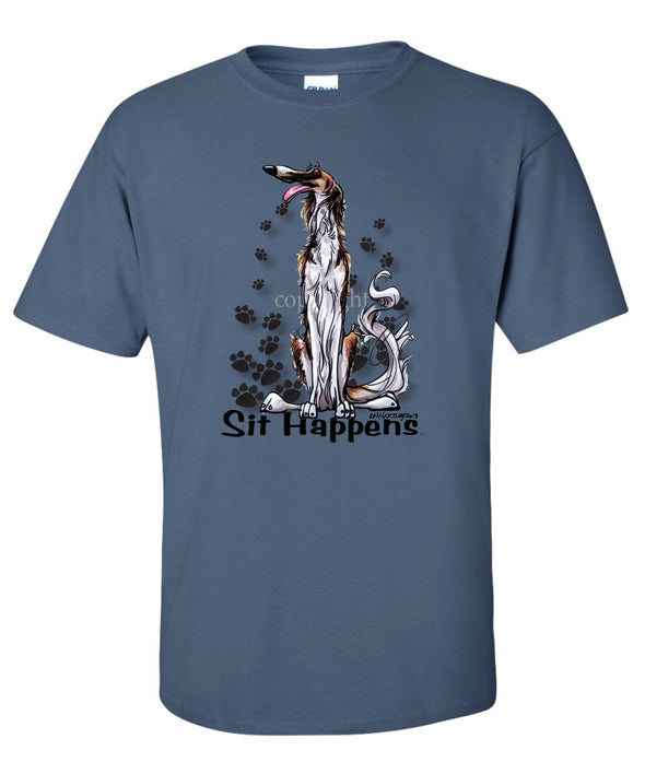 Borzoi - Sit Happens - T-Shirt