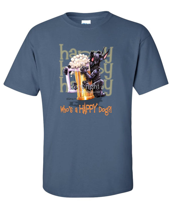 Giant Schnauzer - Who's A Happy Dog - T-Shirt