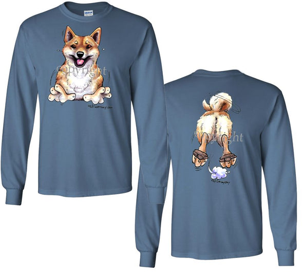 Shiba Inu - Coming and Going - Long Sleeve T-Shirt (Double Sided)