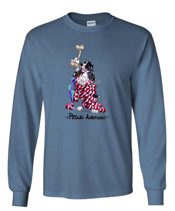 English Springer Spaniel - Proud American - Long Sleeve T-Shirt