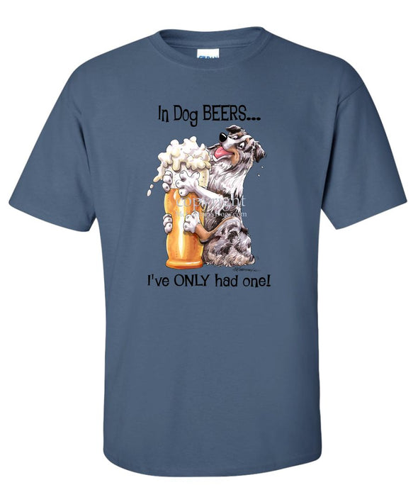Australian Shepherd  Blue Merl - Dog Beers - T-Shirt