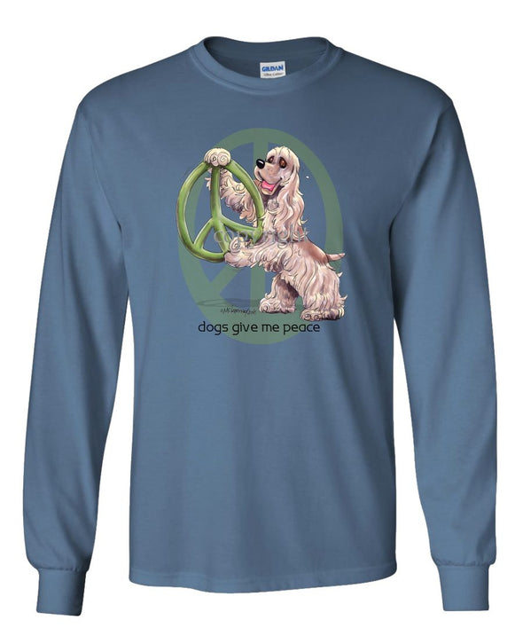 Cocker Spaniel - Peace Dogs - Long Sleeve T-Shirt