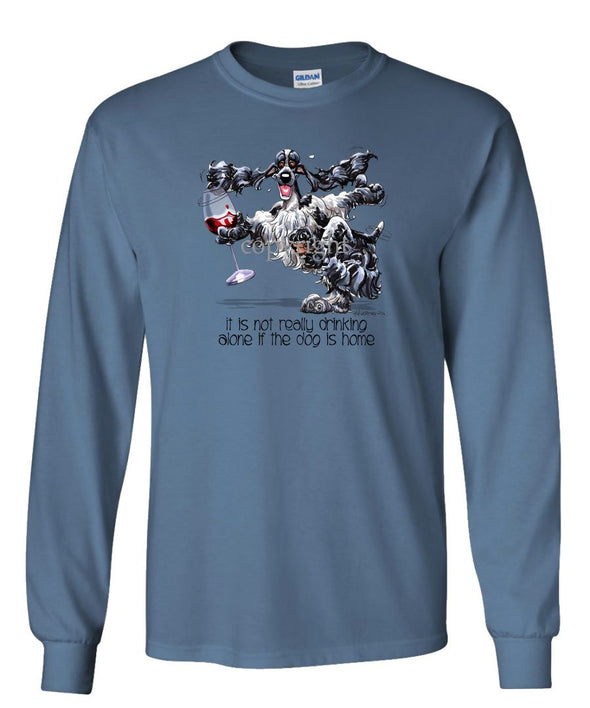 English Cocker Spaniel - It's Drinking Alone 2 - Long Sleeve T-Shirt