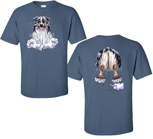 Australian Shepherd  Blue Merl - Coming and Going - T-Shirt (Double Sided)