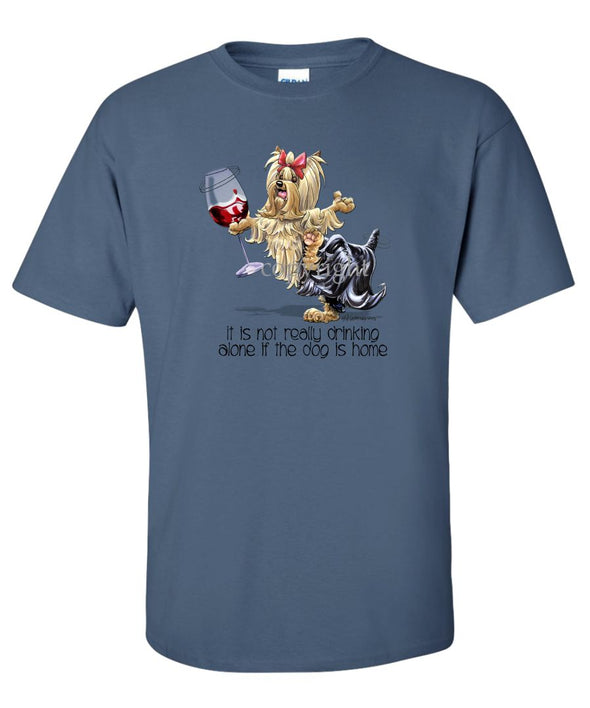 Yorkshire Terrier - It's Drinking Alone 2 - T-Shirt