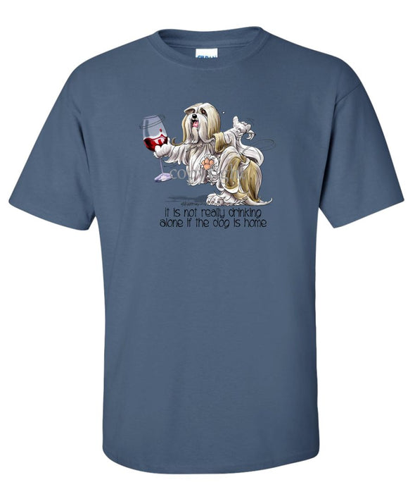 Lhasa Apso - It's Drinking Alone 2 - T-Shirt
