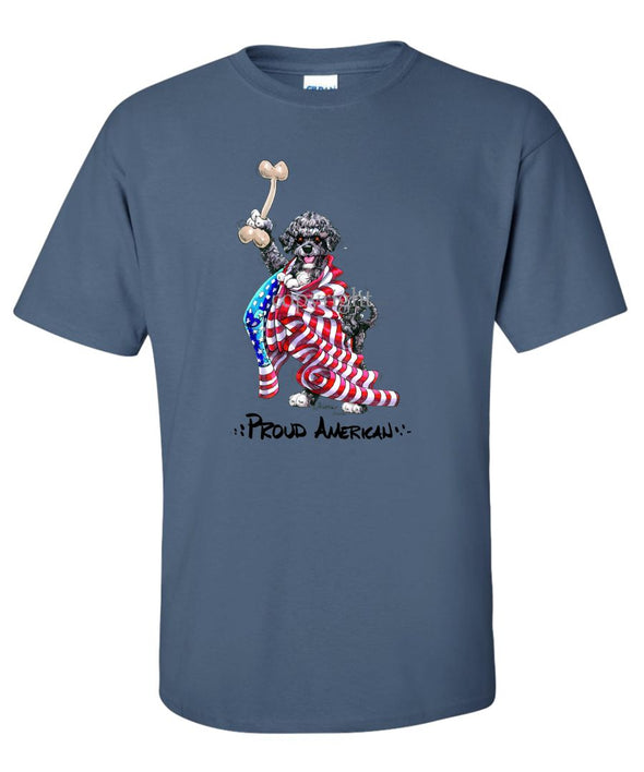 Portuguese Water Dog - Proud American - T-Shirt