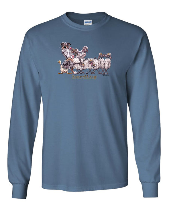 Australian Shepherd  Blue Merl - Herding - Mike's Faves - Long Sleeve T-Shirt