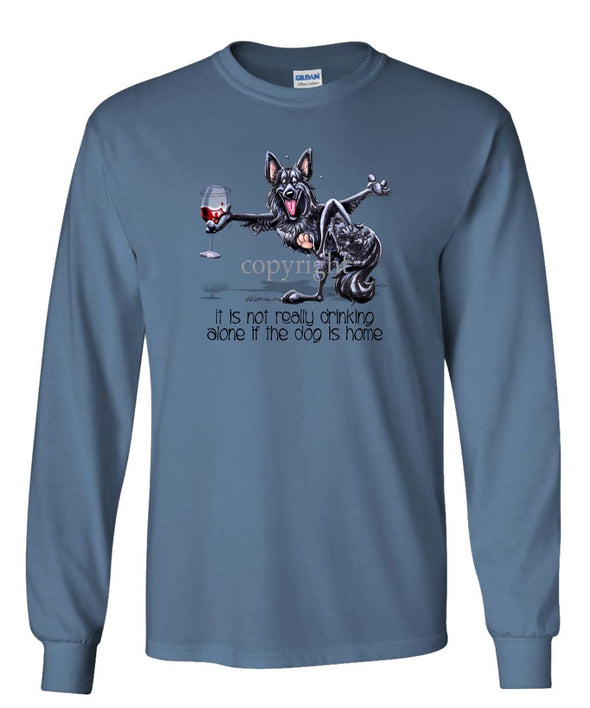 Belgian Sheepdog - It's Drinking Alone 2 - Long Sleeve T-Shirt