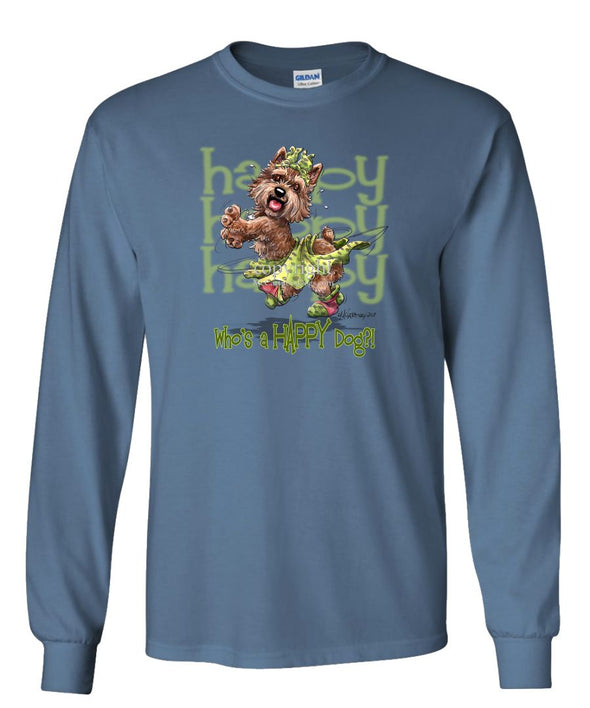Norwich Terrier - Who's A Happy Dog - Long Sleeve T-Shirt