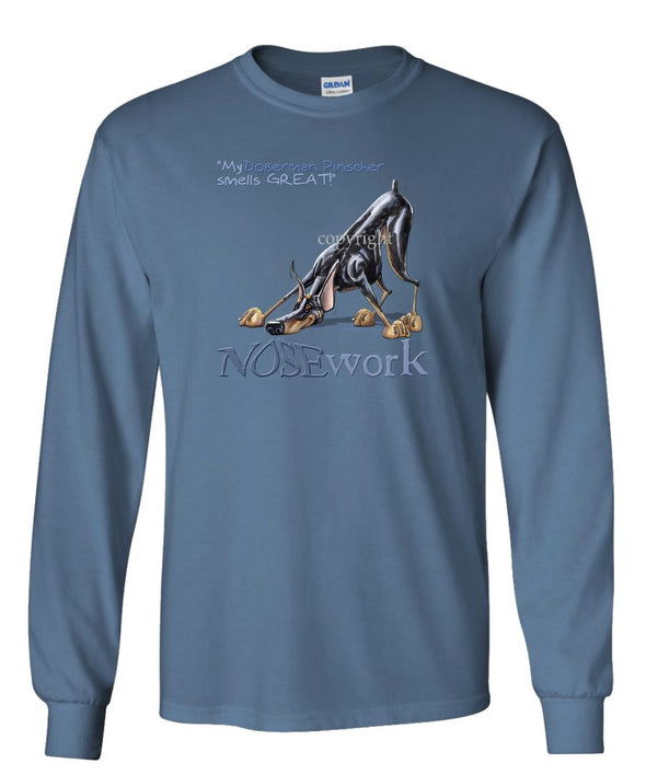 Doberman Pinscher - Nosework - Long Sleeve T-Shirt