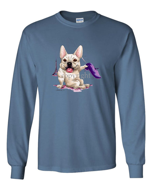 French Bulldog - Tipping Hat - Caricature - Long Sleeve T-Shirt