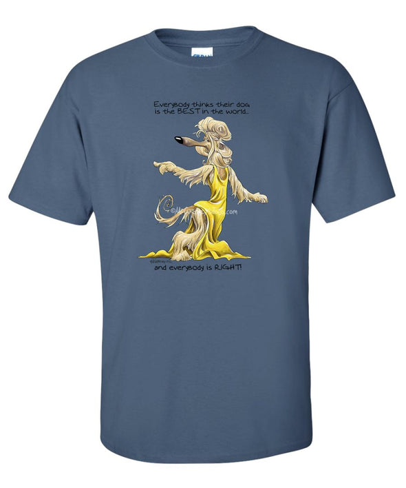 Afghan Hound - Best Dog in the World - T-Shirt