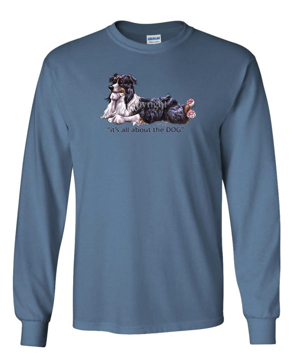 Australian Shepherd  Black Tri - All About The Dog - Long Sleeve T-Shirt