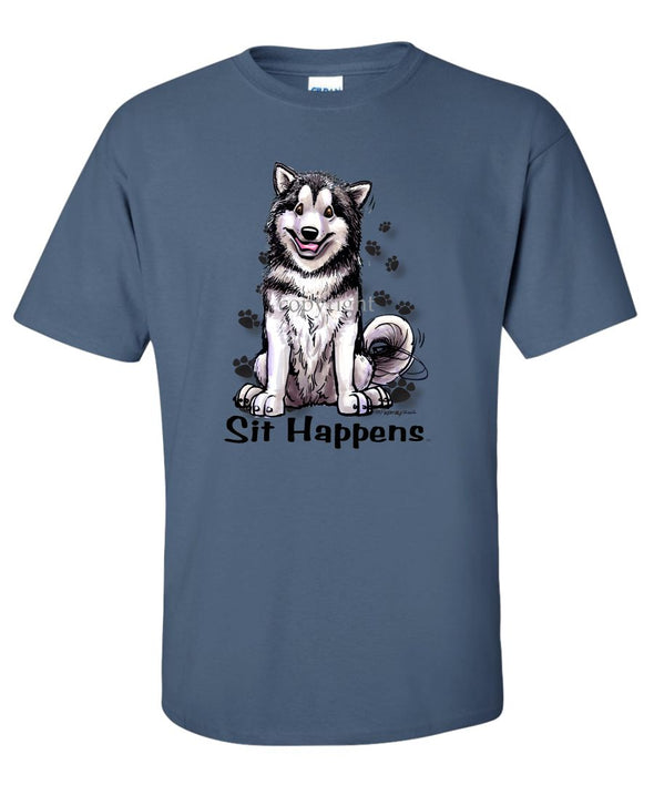 Alaskan Malamute - Sit Happens - T-Shirt