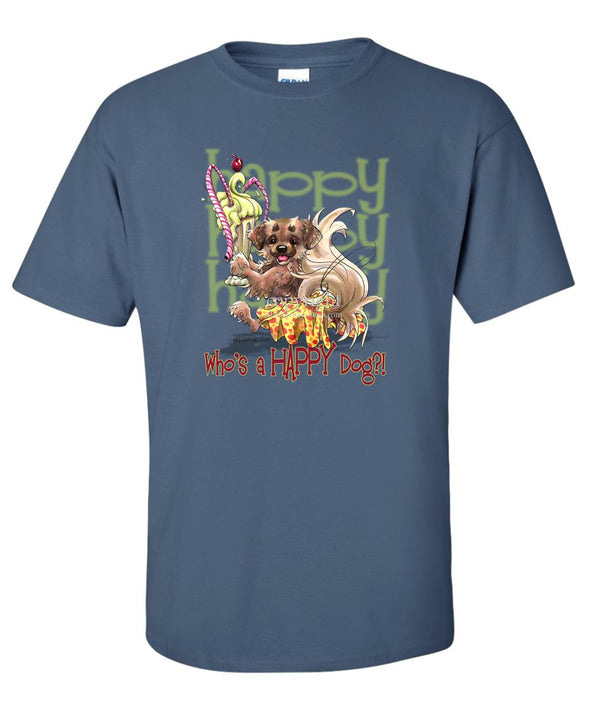 Tibetan Spaniel - Who's A Happy Dog - T-Shirt