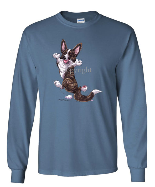 Welsh Corgi Cardigan - Happy Dog - Long Sleeve T-Shirt