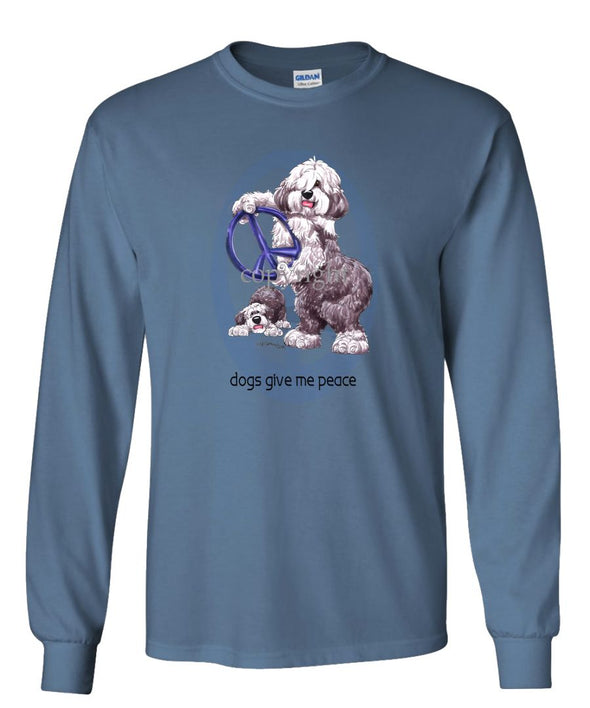 Old English Sheepdog - Peace Dogs - Long Sleeve T-Shirt