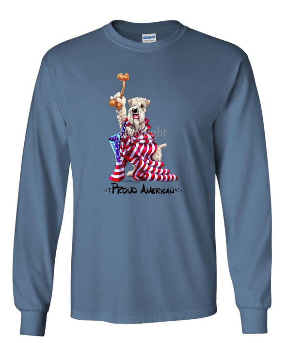 Soft Coated Wheaten - Proud American - Long Sleeve T-Shirt