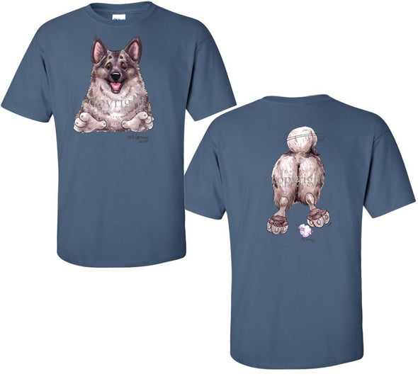 Norwegian Elkhound - Coming and Going - T-Shirt (Double Sided)