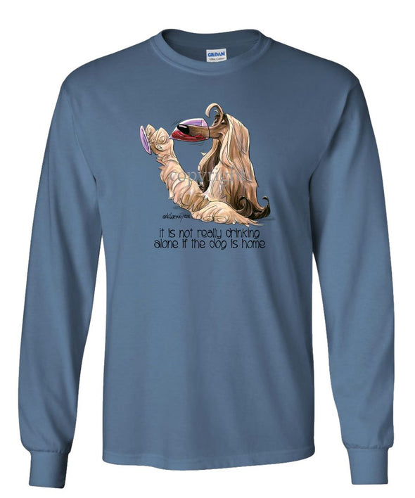 Afghan Hound - It's Not Drinking Alone - Long Sleeve T-Shirt