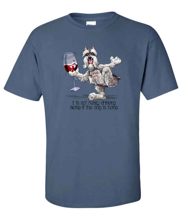 Schnauzer - It's Drinking Alone 2 - T-Shirt