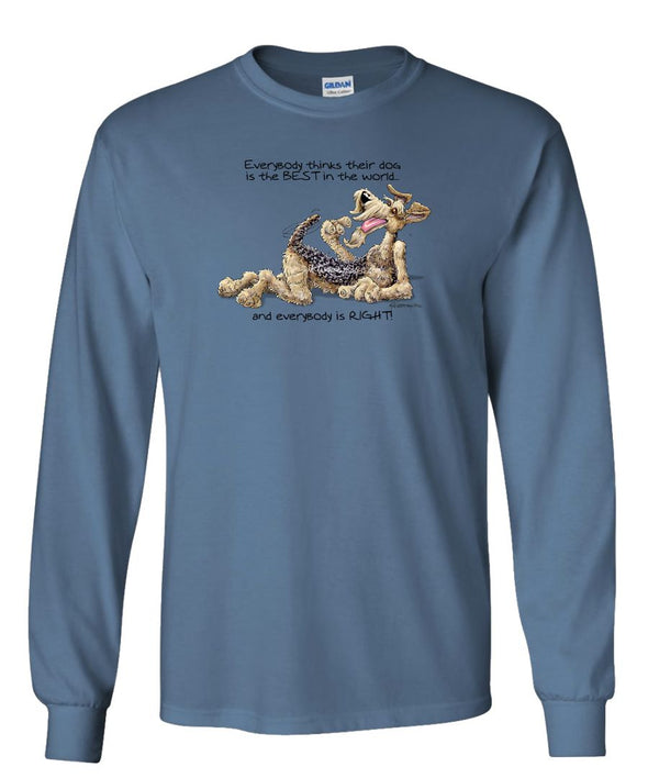 Airedale Terrier - Best Dog in the World - Long Sleeve T-Shirt