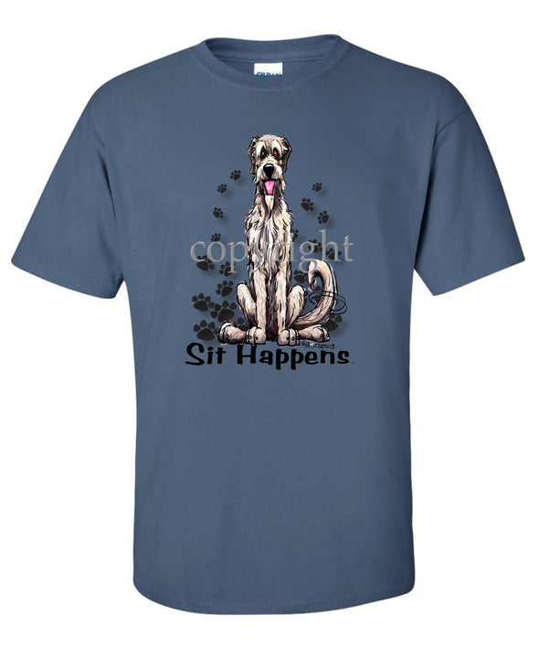 Irish Wolfhound - Sit Happens - T-Shirt