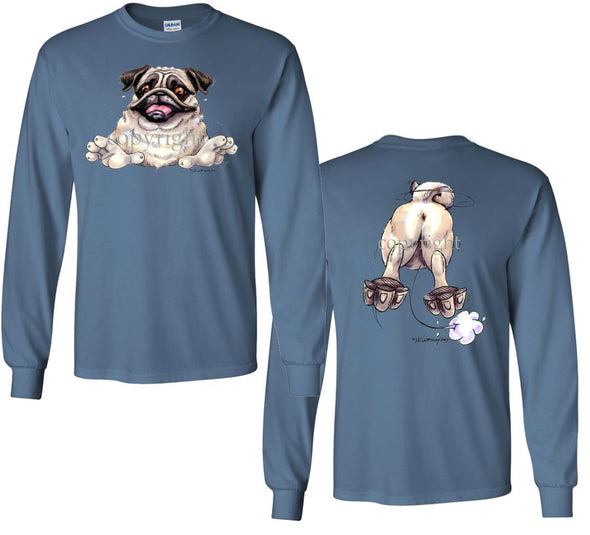 Pug - Coming and Going - Long Sleeve T-Shirt (Double Sided)