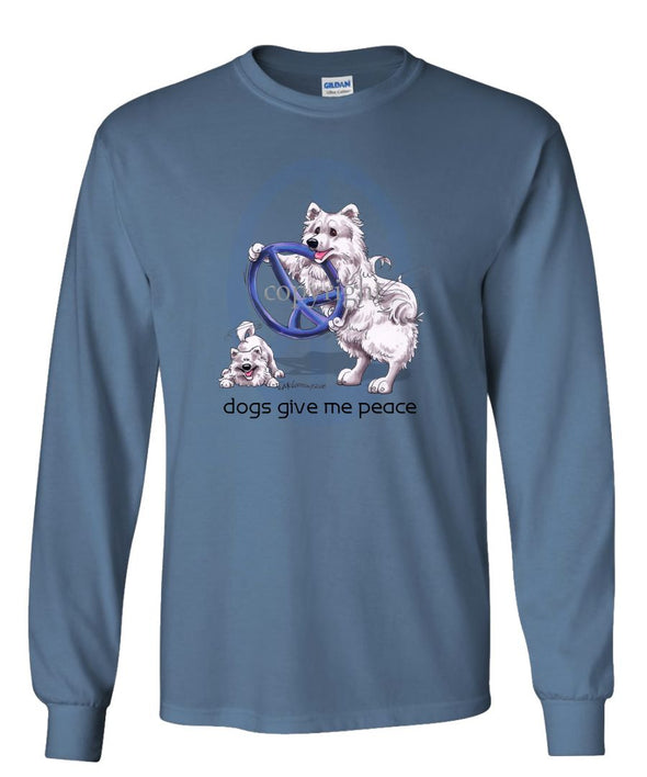 American Eskimo Dog - Peace Dogs - Long Sleeve T-Shirt