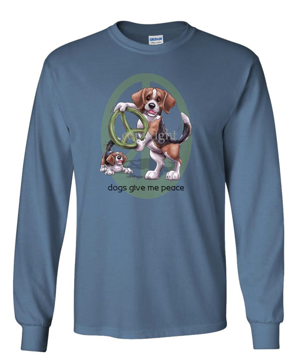 Beagle - Peace Dogs - Long Sleeve T-Shirt