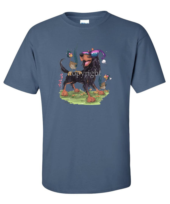 Gordon Setter - With Shades - Caricature - T-Shirt