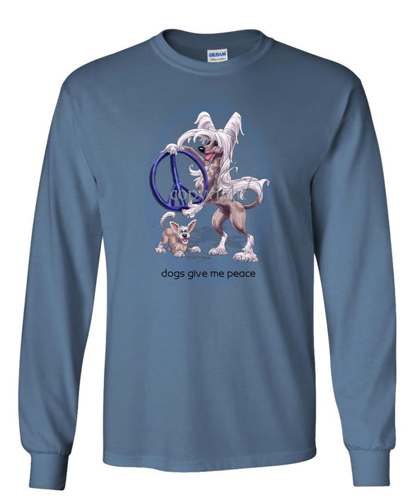 Chinese Crested - Peace Dogs - Long Sleeve T-Shirt
