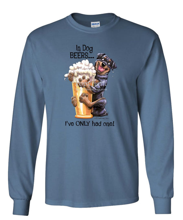 Rottweiler - Dog Beers - Long Sleeve T-Shirt
