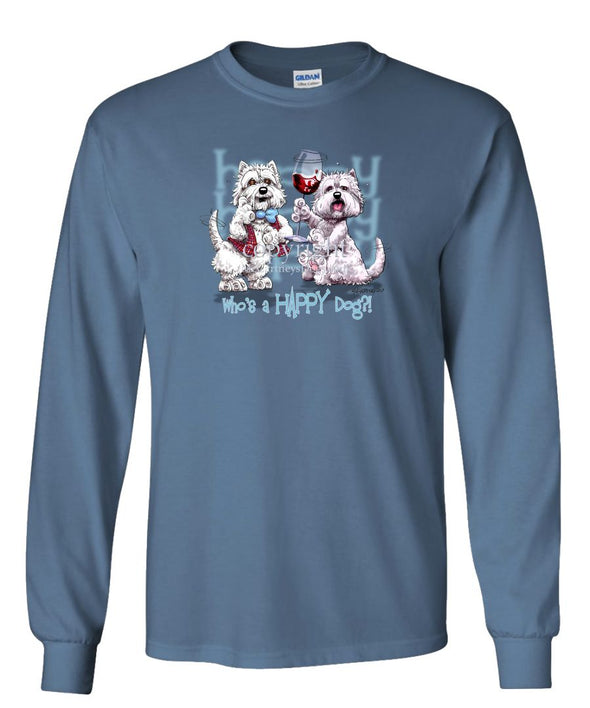 West Highland Terrier - Who's A Happy Dog - Long Sleeve T-Shirt
