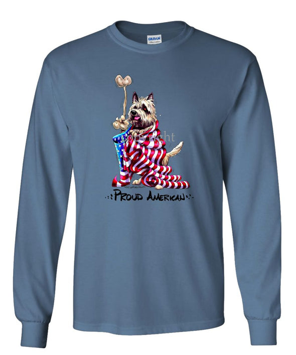 Cairn Terrier - Proud American - Long Sleeve T-Shirt