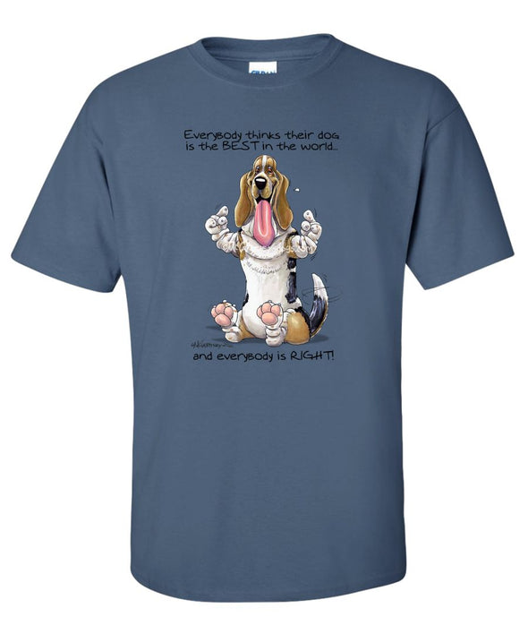 Basset Hound - Best Dog in the World - T-Shirt